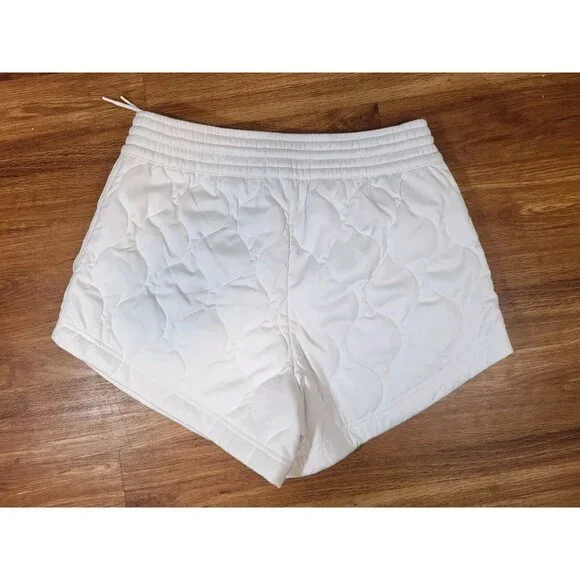 RLX Ralph Lauren‎ Womans White Quilted Cotton Drawstring Shorts Size M